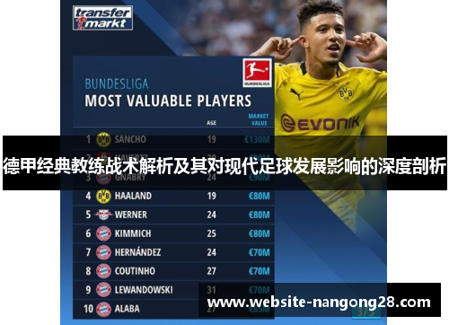 德甲经典教练战术解析及其对现代足球发展影响的深度剖析 德甲经典教练战术解析及其对现代足球发展影响的深度剖析